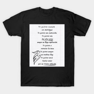 Songs in Spanish: Sicericide of the Spanish musician Leiva. Music in Spanish. T-Shirt